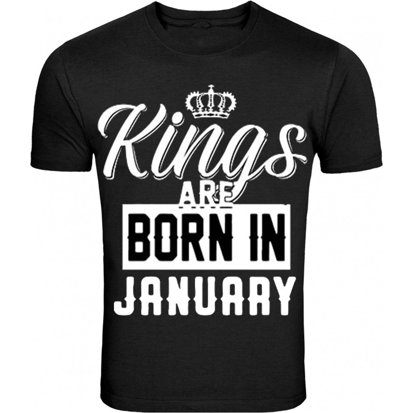 King Are Born In Month Age Birthday Month Gift Joke Humour Student College Casual T-shirt Mens Unisex Top