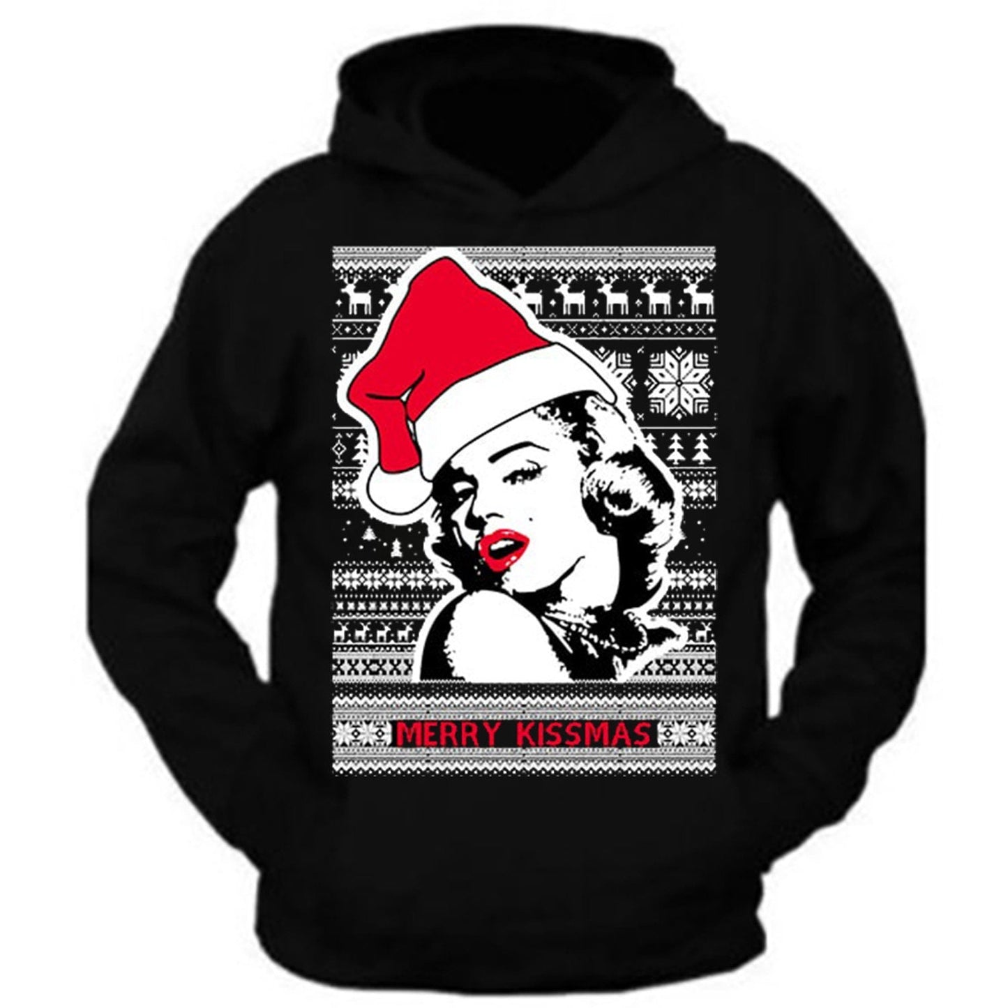 Merry Kissmas marilyn monroe Christmas Sweater Unisex