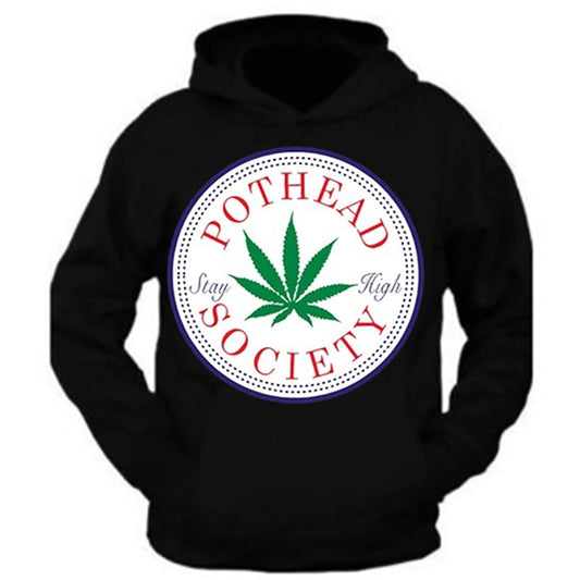 Marijuana Pot Head Society Stay Hight Joint Weed 420 Tee Adult size Hoodie