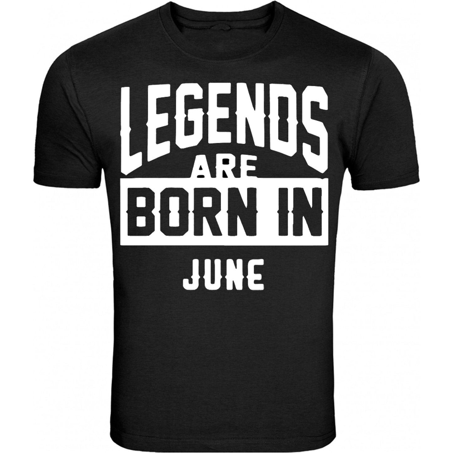 Legengs Are Born In Month Age Birthday Month Gift Joke Humour Student College Casual T-shirt Mens Unisex Top