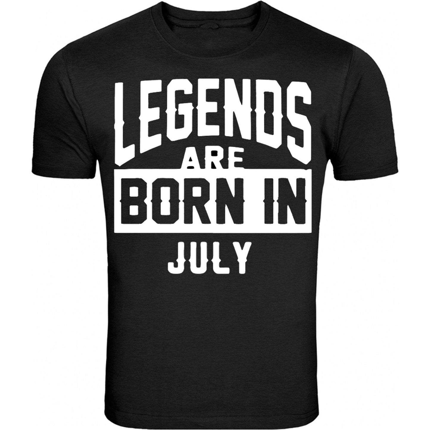 Legengs Are Born In Month Age Birthday Month Gift Joke Humour Student College Casual T-shirt Mens Unisex Top