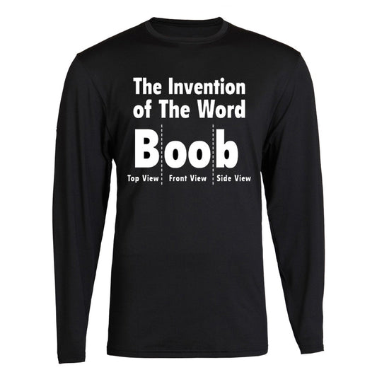 The Invention of The Word BOOB Black Long Sleeve Tee