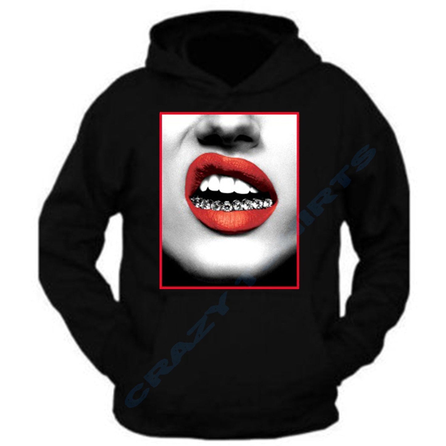 Red Lips Hip Hop Kush Hoodie Sweatshirt