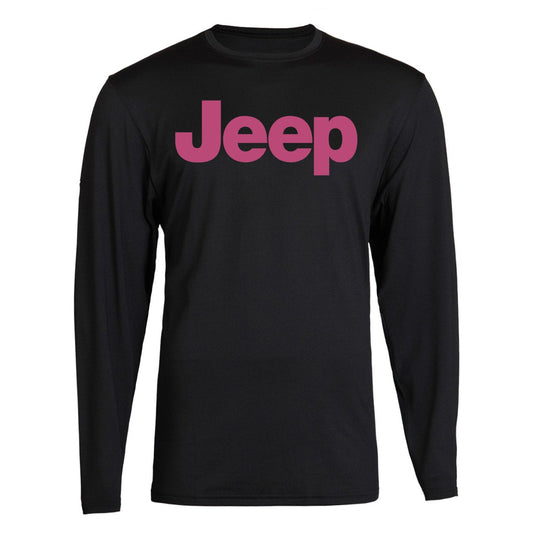 Pink Jeep Only In a Jeep S - 2XL 4x4 Off Road Long Sleeve Tee