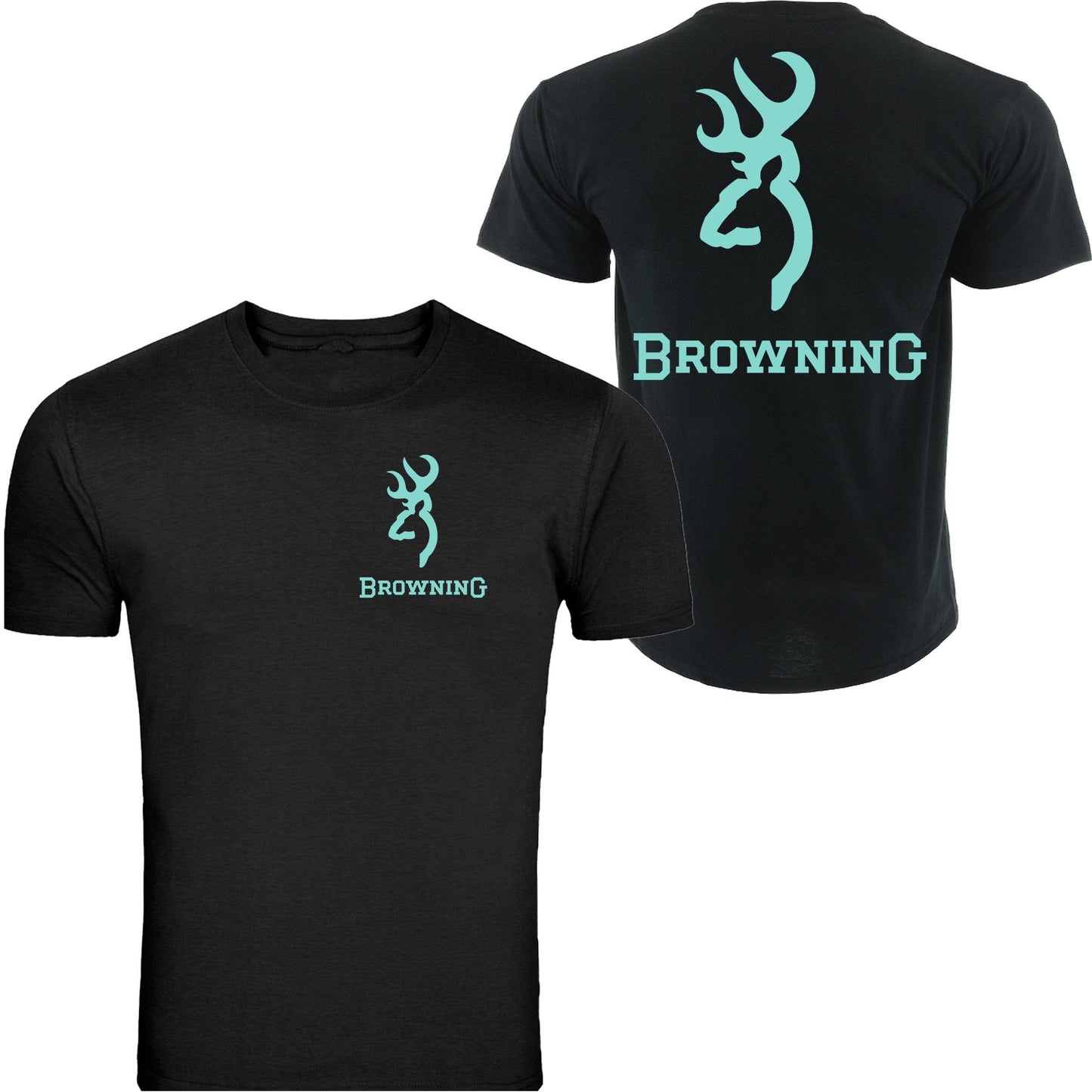 Mint Browning Big Design Black Front & Back S - 5XL T-Shirt Tee