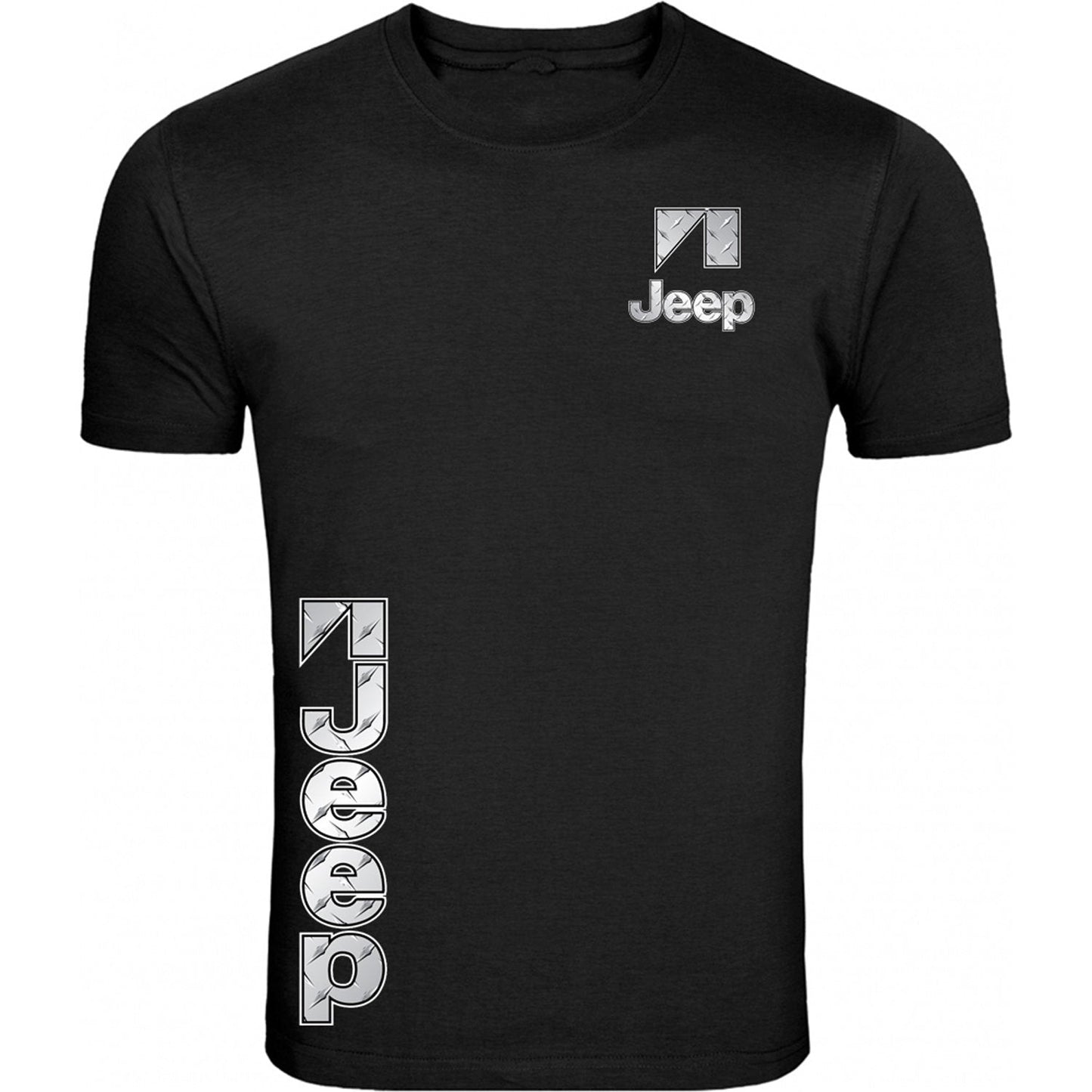 New Silver Metal Jeep S - 5XL 4x4 Off Road T-Shirt Tee Side