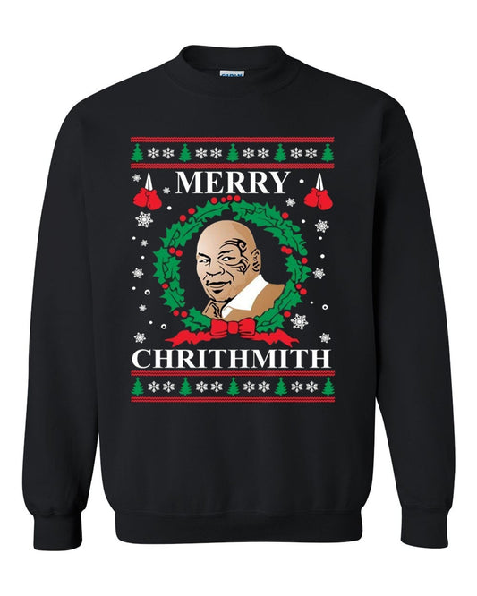 Merry Chirithmith Mike Tyson Ugly Christmas Crewneck Sweatshirt Tee