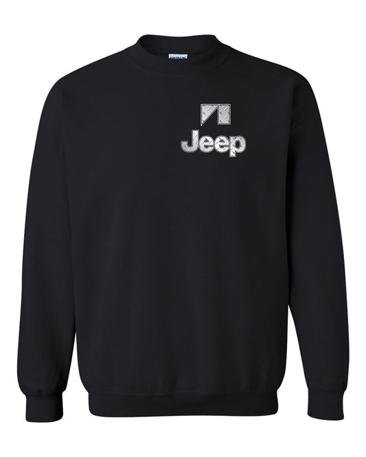 Jeep Silver tee /// Silver Metal tee// S-2XL /// 4x4 /// Off Road Black  Unisex Black Crewneck Sweatshirt Tee