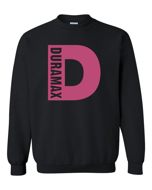 Duramax White Big Design Color Black Unisex Black Crewneck Sweatshirt Tee