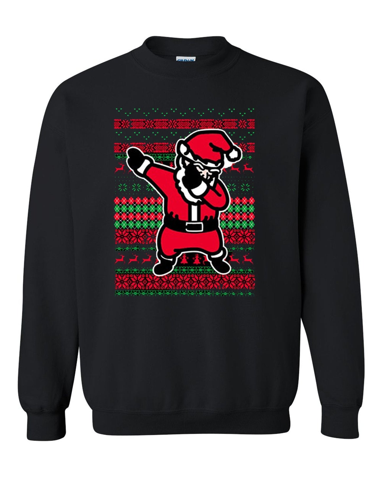 Christmas Dabb Crewneck Dabbing Santa Ugly Christmas Unisex Crewneck Sweatshirt Tee