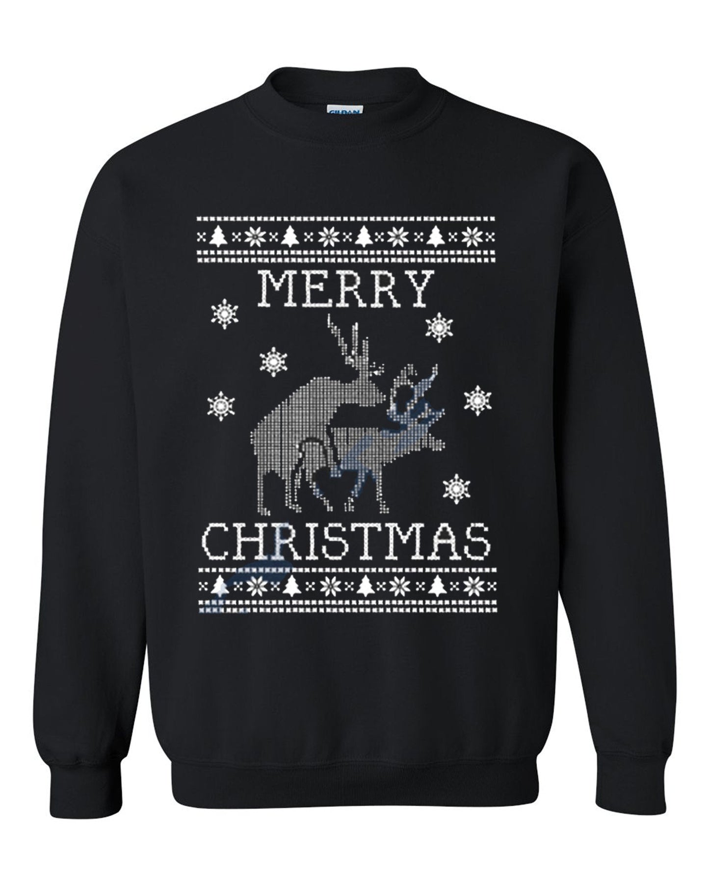 Christmas Merry Christmas Santa Deer Christmas Sweater Xmas Crewneck Sweatshirt Tee