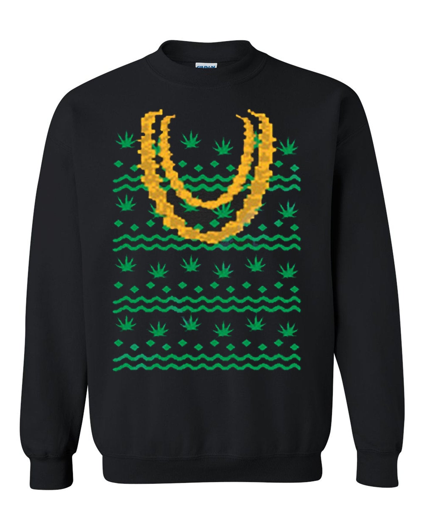 Christmas Weed Dabbing Santa Ugly Christmas Sweater Xmas Crewneck Sweatshirt Tee