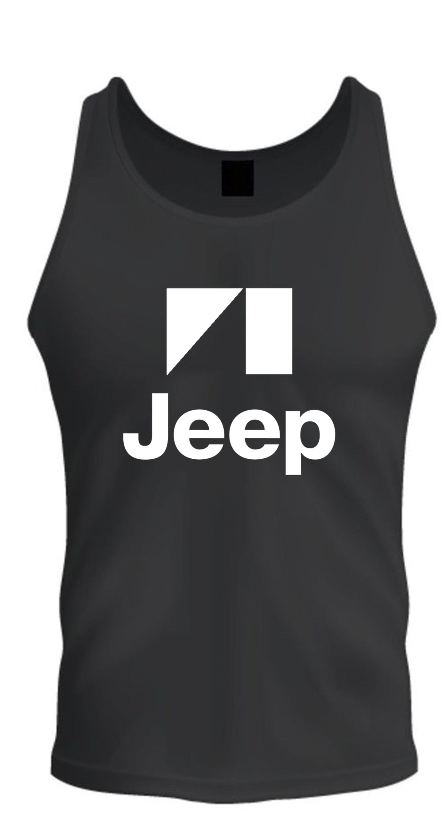 White Jeep Tee Tank Top