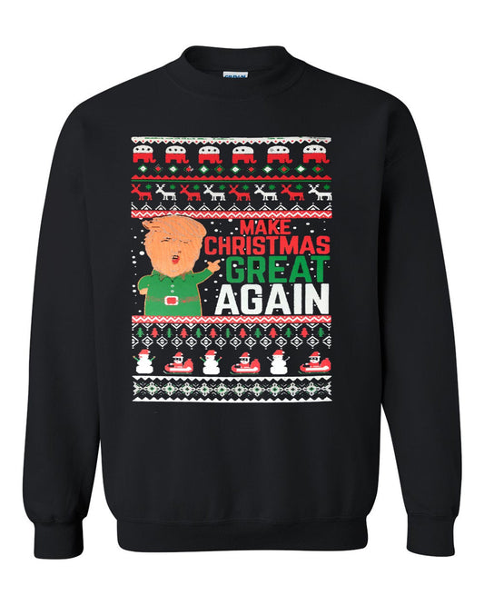 Christmas Xmas Make Christmas Great Again Trump Christmas Sweater Crewneck Sweatshirt Tee