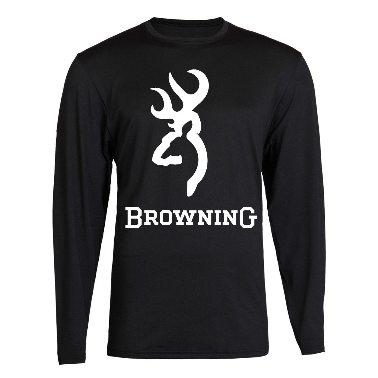 White Browning Design Black Long Sleeve Tee