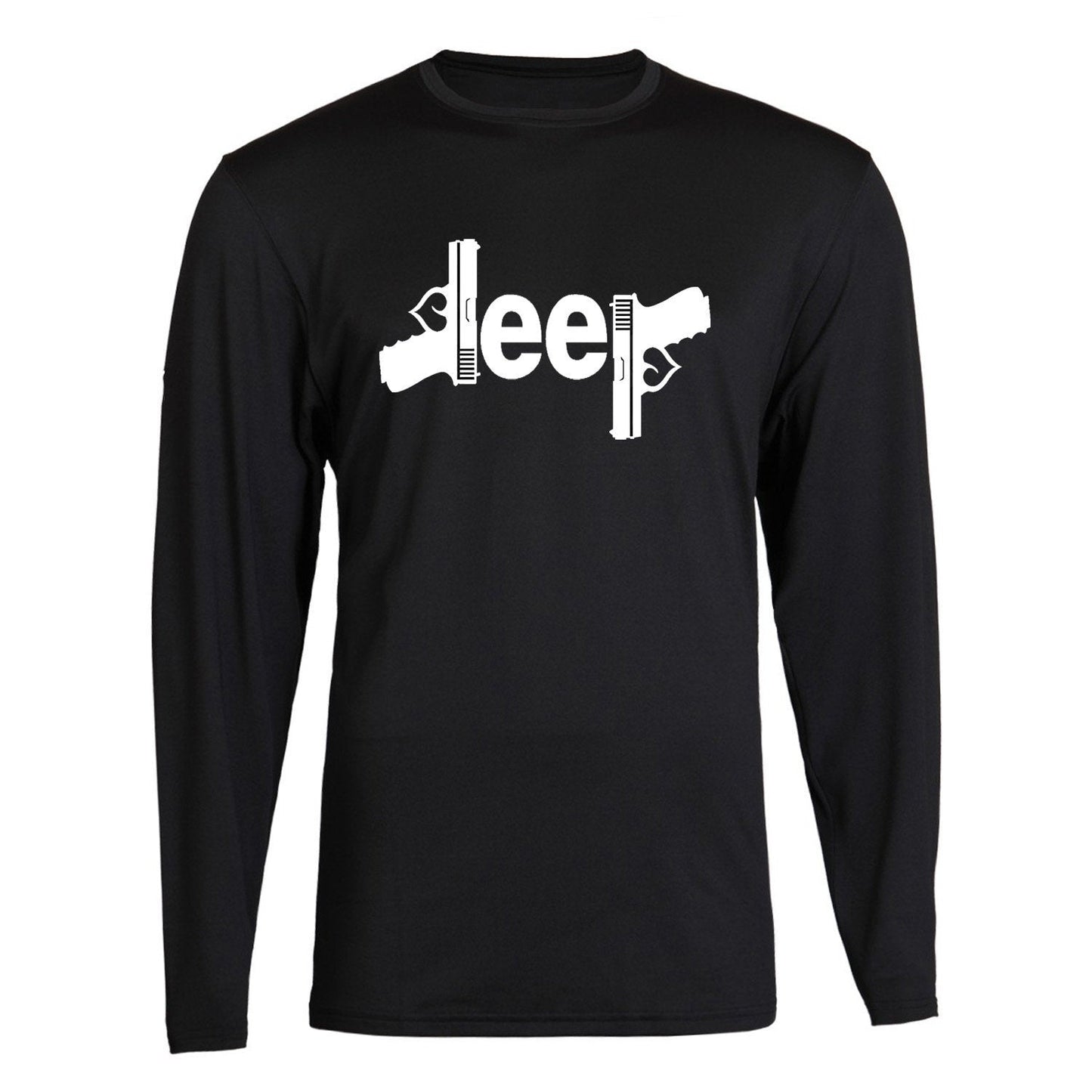 White Jeep Gun Tee  4x4 /// Off Road S to 2XL Long Sleeve