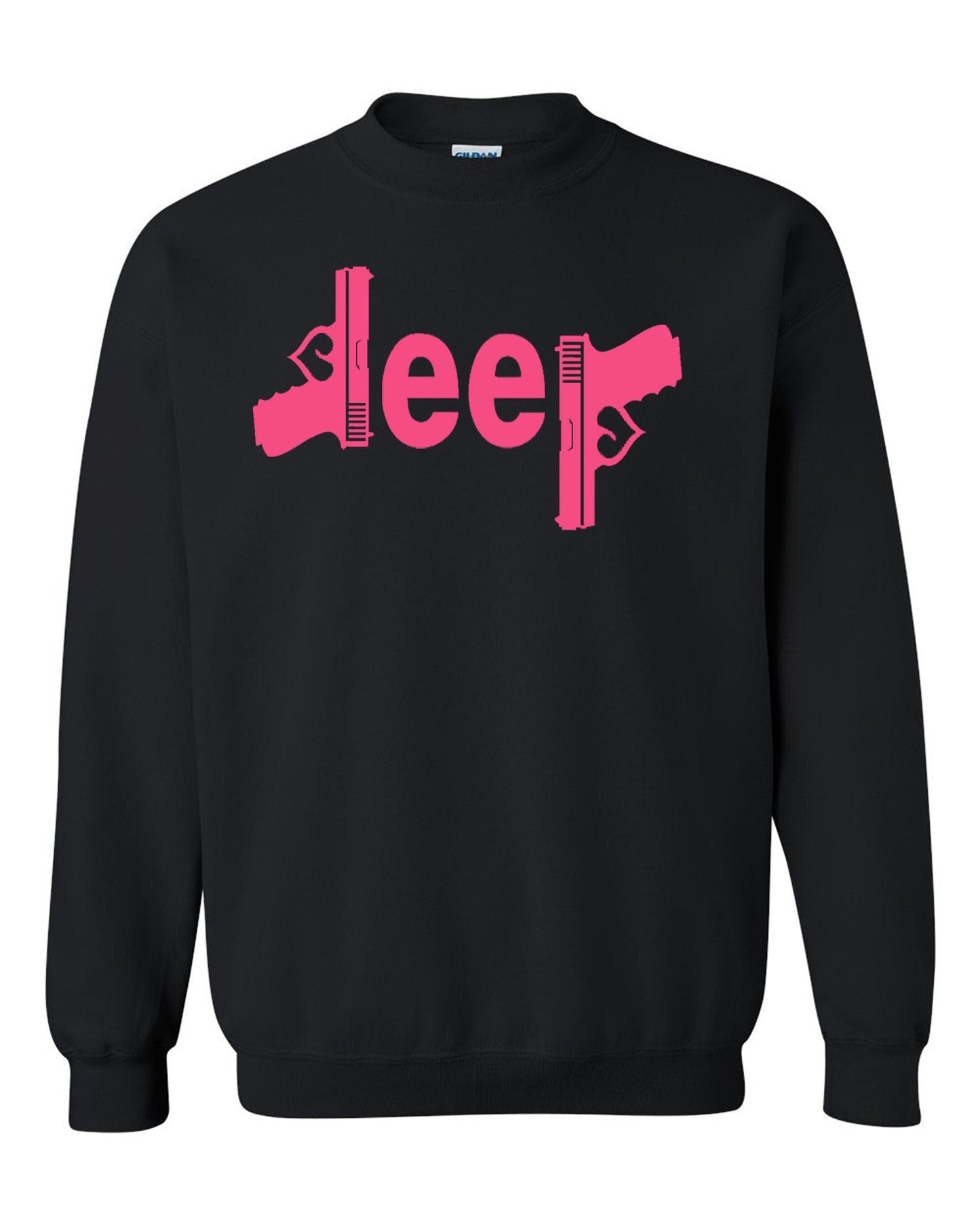 Pink Jeep Gun Tee  4x4 /// Off Road S to 2XL Unisex Crewneck Sweatshirt Tee