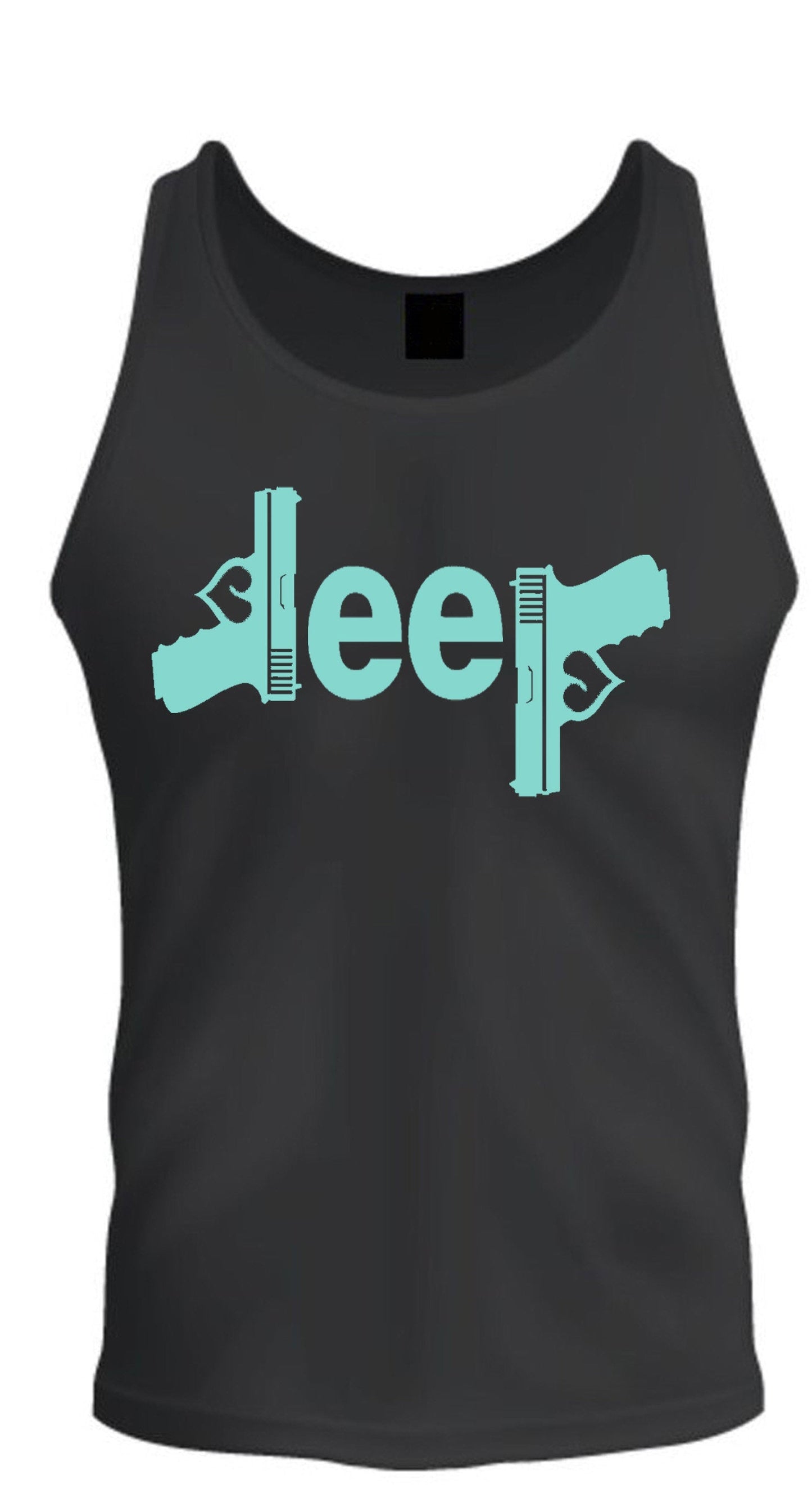 Mint Jeep Gun T-shirt Tee  4x4 /// Off Road S to 5XL Tank Top