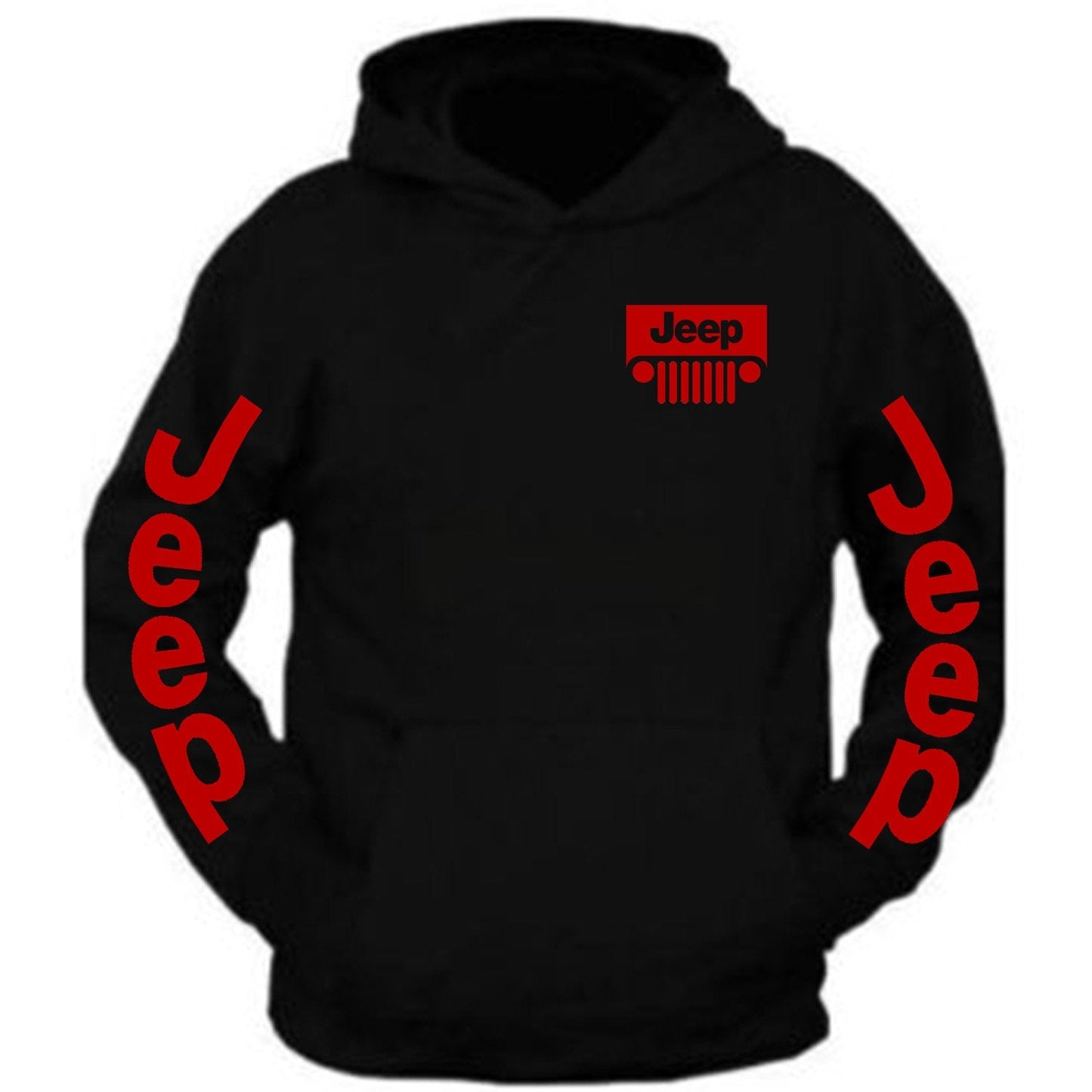 New Red Jeep tee /// Black Hoodie // S-2XL /// 4x4 /// Off Road Black Hoodie Hooded Sweatshirt